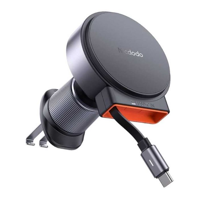 MCDODO CH-3000 Кабел без държач за кола - зарядно устройство с прибиращ се USB-C кабел 15W черен
