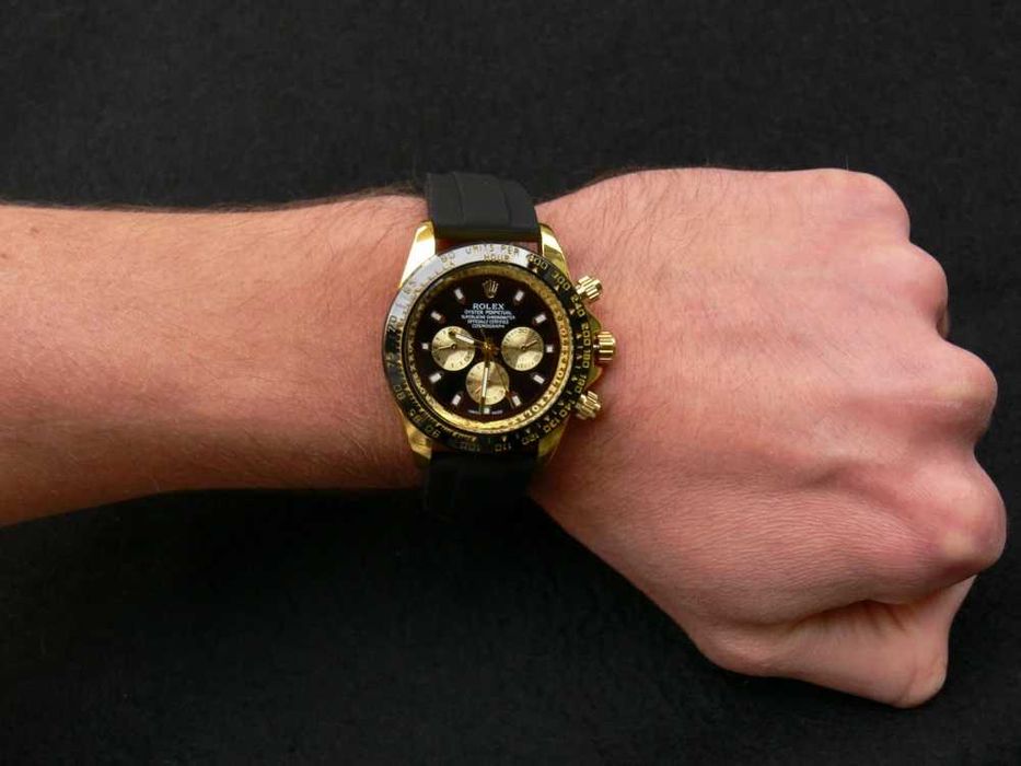 Ceas TIP R.O.L.E.X DAYTONA GOLD&BLACK SILICONE Edition Lux Elegant 2026 !!!