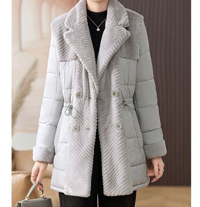 Куртка весна , легкая , стильная , 46 р , серый цвет , с мехом