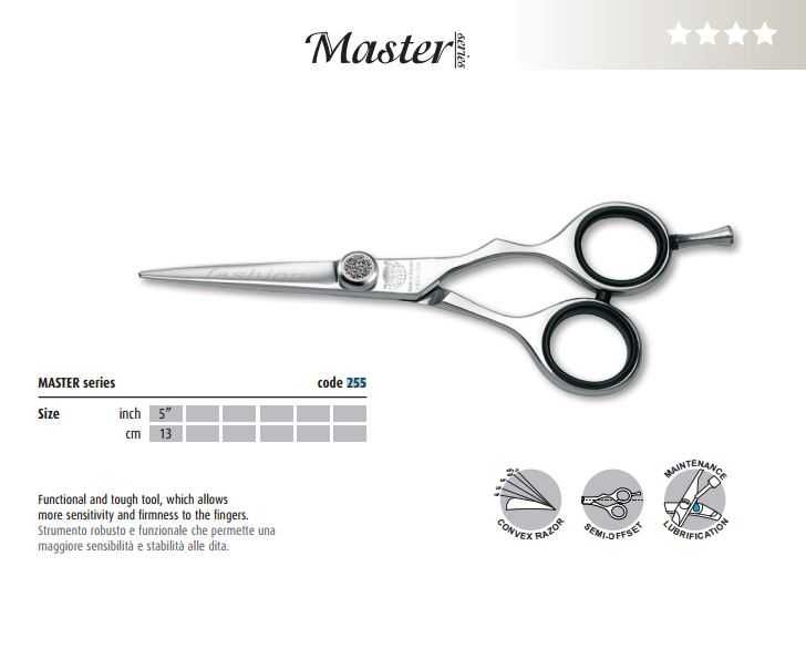 KIEPE MASTER 257-55 Foarfecă de tuns cu cristale Swarovski 5