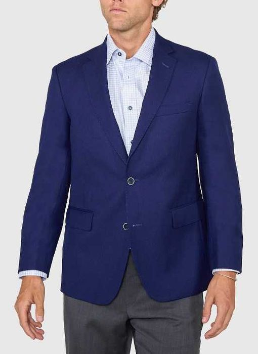 Sacou blazer 52 XL premium DIGEL lana moale super 100's albastru royal