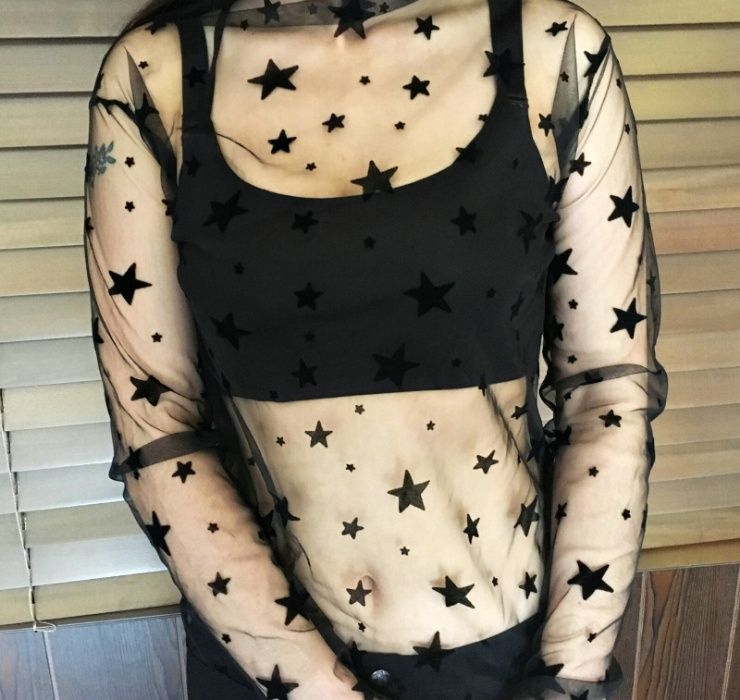 БЪДИ РАЗЛИЧЕН! Мрежеста блуза Five-pointed star