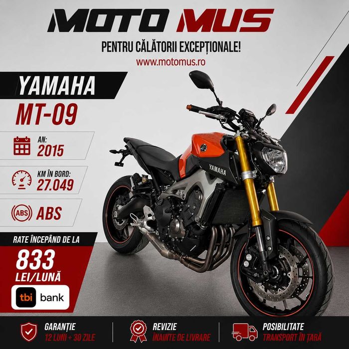 Motocicleta Yamaha MT-09 ABS | Y02178 | motomus.ro