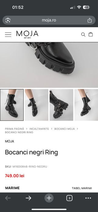 Ghete din piele naturală Moja Concept