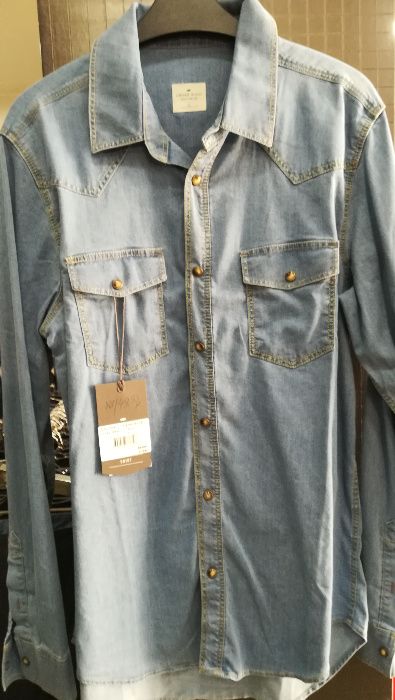 Cross Jeans L,XL.Мъжки дънкови ризи с дълъг ръкав.Нови.Оригинал.