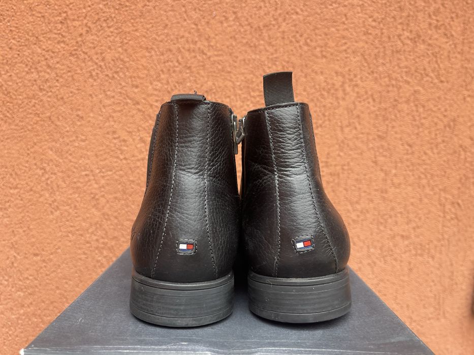 Ghete Tommy Hilfiger piele originale pantofi chelsea