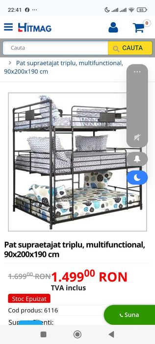 Pat triplu supraetajat