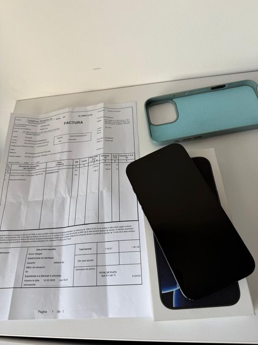 Iphone 16 Pro Max 512 neverlocked negru factura garanție Vodafone