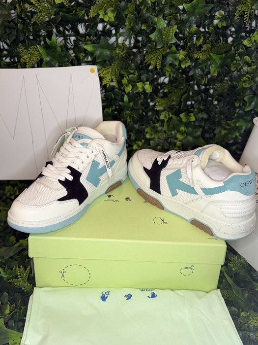 Adidasi OFF-WHITE Out Of Office Sneakers  Low Tops white blue special