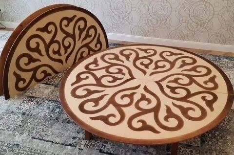 Стол круглый трансформер! Донгелек жер стол. Доставка! Национальный