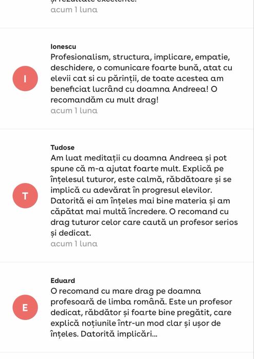 Meditatii Limba si Literatura Romana Gimnaziu , Meditatii I-IV (Limba Romana -Matematica)