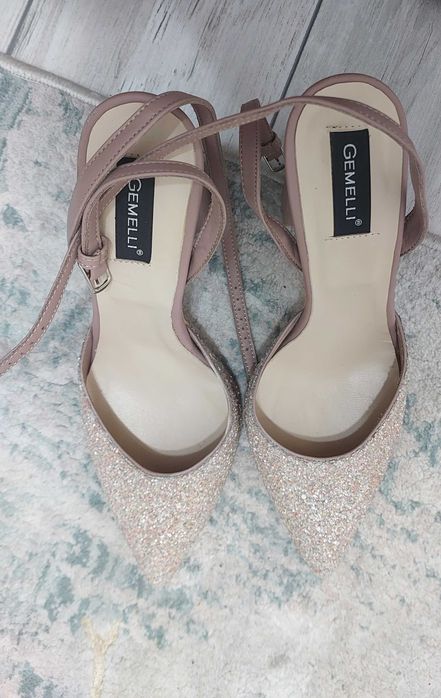 Sandale piele Glitter Gemelli