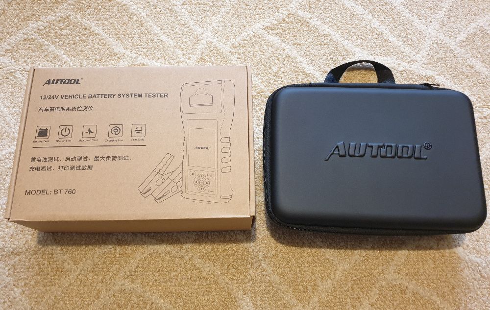 Tester baterii acumulatori auto 6-32V AUTOOL BT760 imprimanta termica