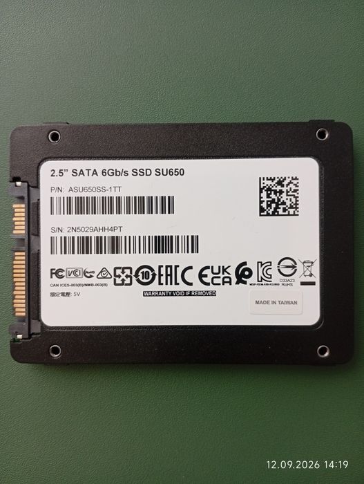 SSD ADATA Ultimate SU650 1TB, SATA-III 2.5 inch, ca NOU, 11 ZILE DE FUNCTIONARE ,
