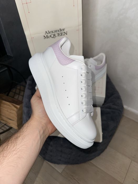 Alexander McQueen Oversized White Light Pink Powder