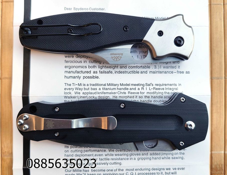 Сгъваем нож Spyderco Schempp Bowie / Schempp EuroEdge