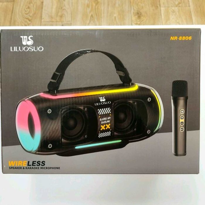 Тонколона караоке LILUOSUO NR-8806 с 2 микрофона