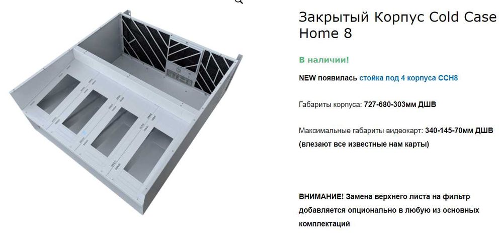 Корпус для майнинга комплект.