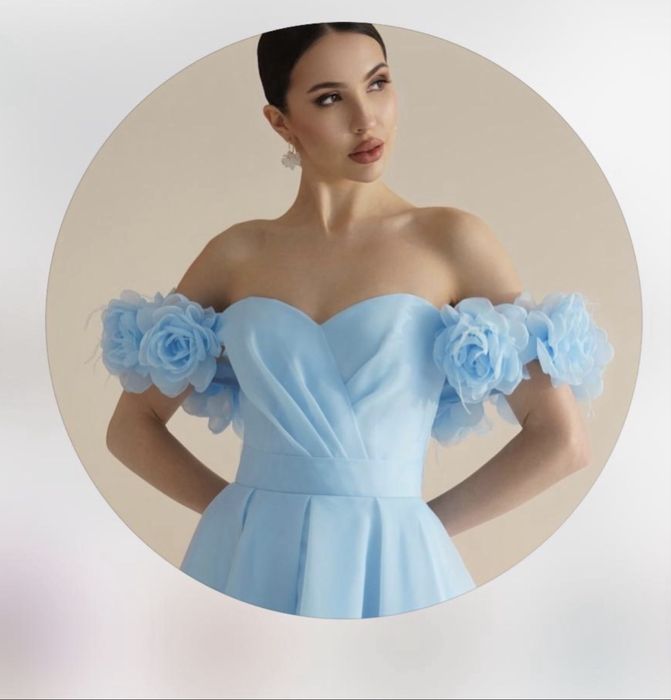 Платье,небесно голубое,нарядное