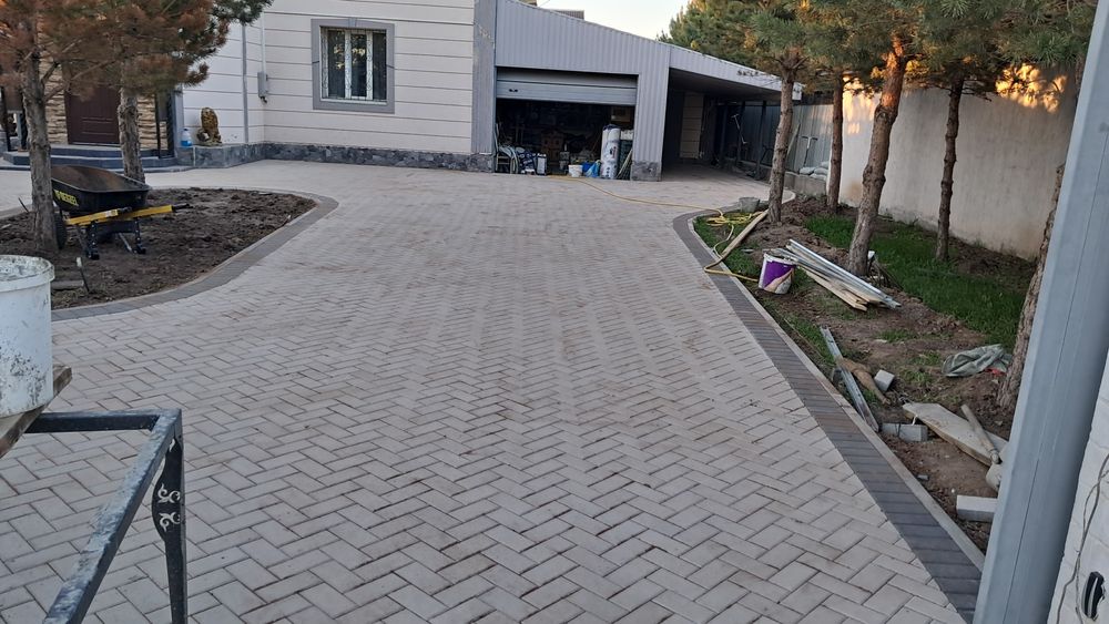 Укладка брусчатка