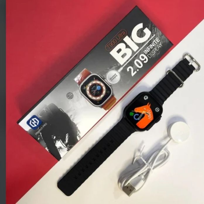 Смарт часовник T900 Ultra, Bluetooth разговори, Известия, Крачки