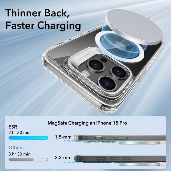 Калъф със стойка и MagSafe iPhone 15 Pro/Pro max от ESR Cloud