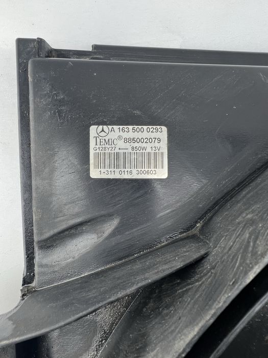 Electroventilator GMV Mercedes-Benz ML W163 Ventilator electric răcire radiator A1635000293  TEMIC885003237 ventilator