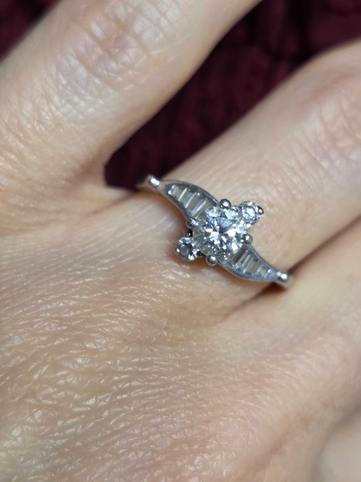 Inel Platina cu diamante naturale