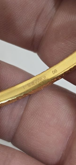 Brățară argint pur placata aur 24 k