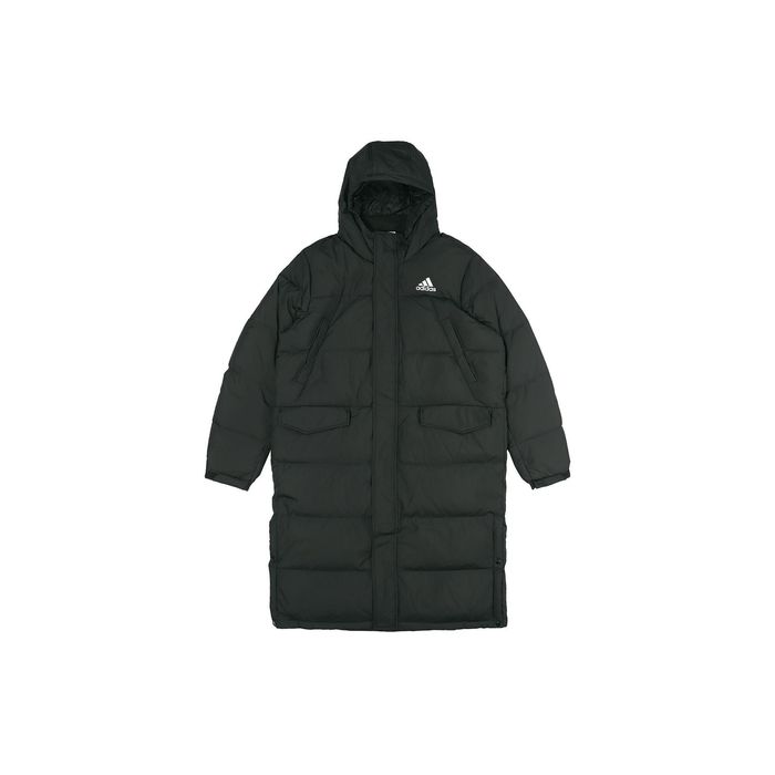 Adidas Jachetă lungă glugă din puf pentru îmbrăcăminte neagră GK0664