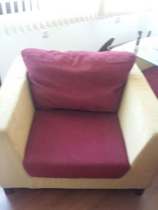 Фотьойл мек със смаляща се дамаска