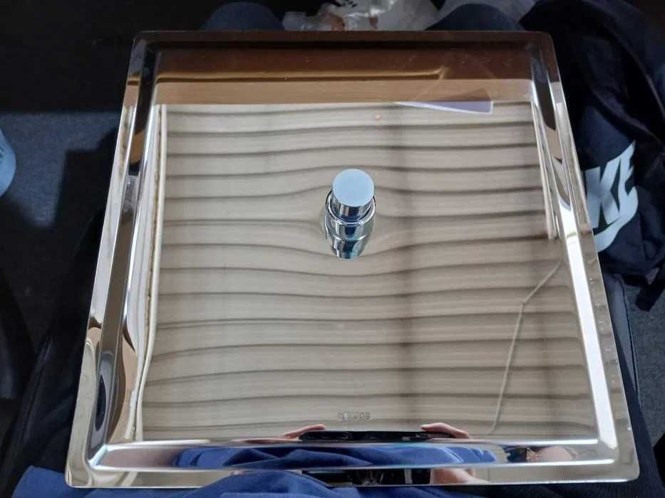Cap duș pătrat Katezon 30 cm, inox lucios, montaj tavan