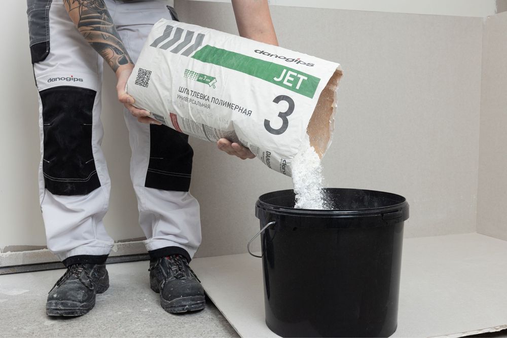 Шпатлевка Danogips JET3 Джет 3 полимерная сухая смесь шитрок