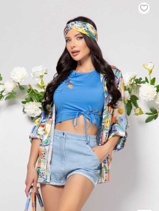 Кроп-топ Alessa- Blue