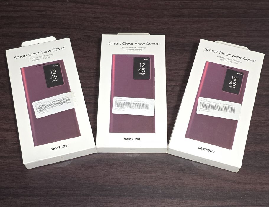 Husa flip activa originala Samsung Smart Clear View Cover S22 Ultra 5G