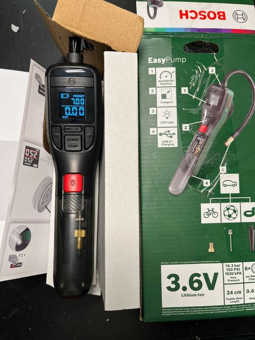 Pompă de aer electrică Bosch, mini compresor, EasyPump
