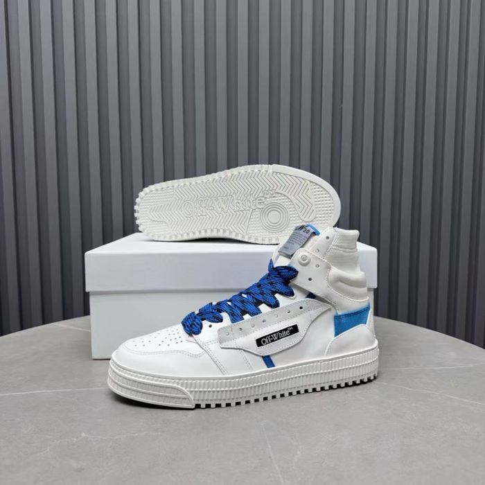 Off-White 3.0 Off Court leather sneakers White/Blue Poze Reale