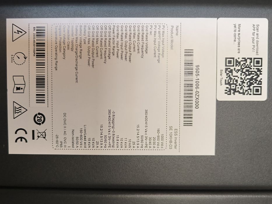 Invertor hibrid trifazat 10K high voltage