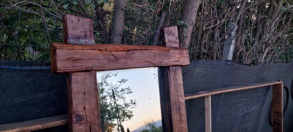 oglindă .. ramă din lemn f vechi.. 180cm/75cm grosimea 6