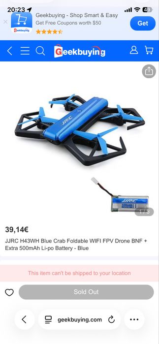 JJRC H43WH Blue Crab дрон