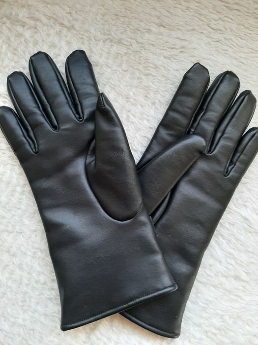 Дамски кожени ръкавици, естествена кожа, с пухкава и топла подплата