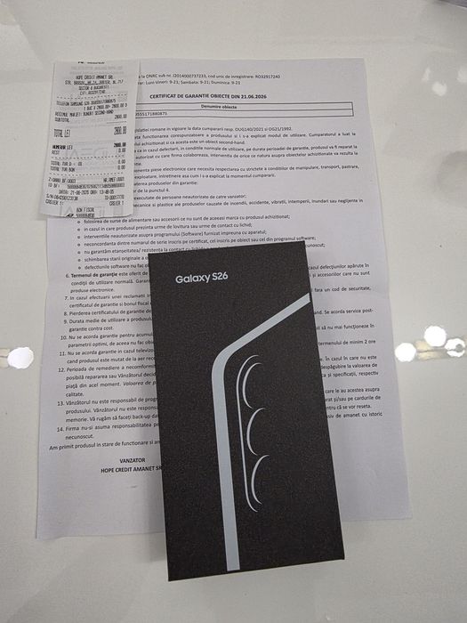 Samsung s26 5G Black 256Gb NOU Sigilat Acte 2 ANI GARANȚIE