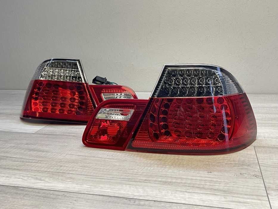 Stopuri triple BMW E46 coupe NFL LED rosu clar NOU