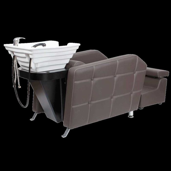 Керамична мивка за фризьорска измивна колона Piramida - бяла/черна