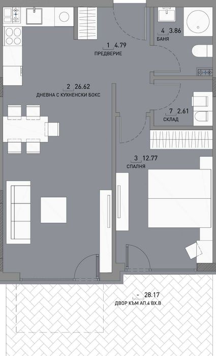 Продава се Двустаен апартамент в София, Малинова долина - 69 кв.м за 2615 €/кв.м - Снимка #7