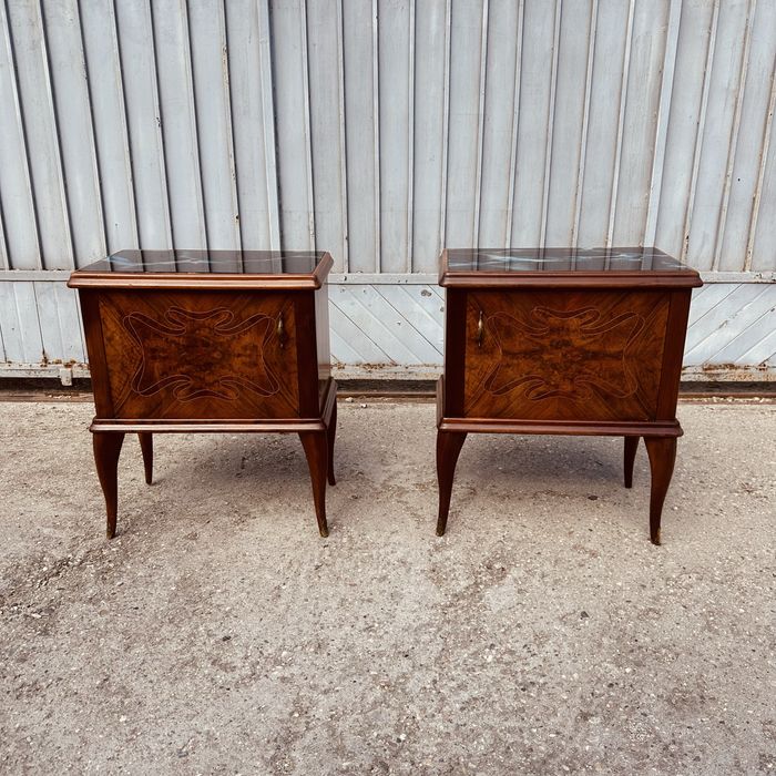 Винтидж италиански нощни шкафчета – комплект - неокласически стил