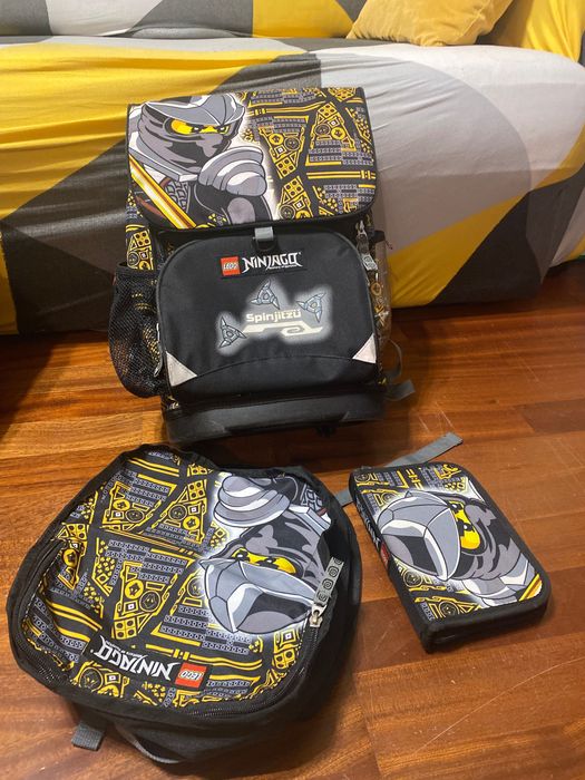 Ghiozdan ergonomic Lego Ninjago - cu sac sport si penar (cls II-VI)
