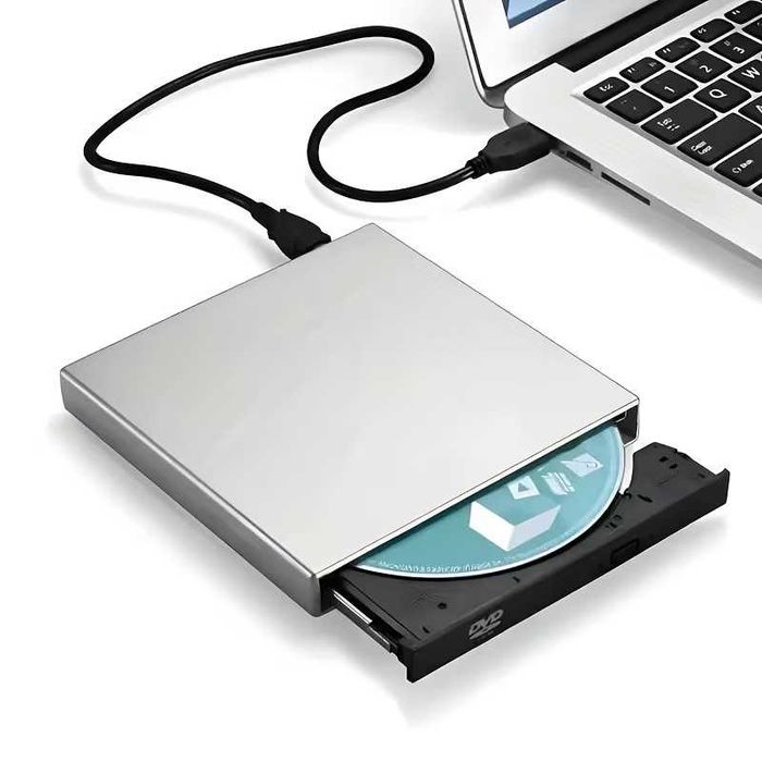 Външно CD DVD устройство USB 3.0 USB-C 2 в 1 записвачка за лаптоп и компютър