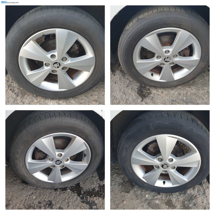 Set 4 Jante Roti Aliaj cu Anvelope Vara 205 55 16 R16 ZR16 5x112 Skoda Superb 2 2008 - 2015 [K5837]