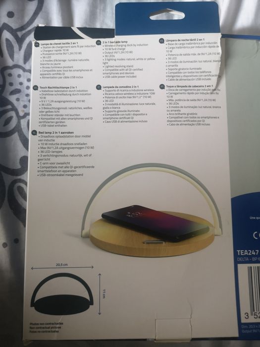 Lampa încărcare wireless